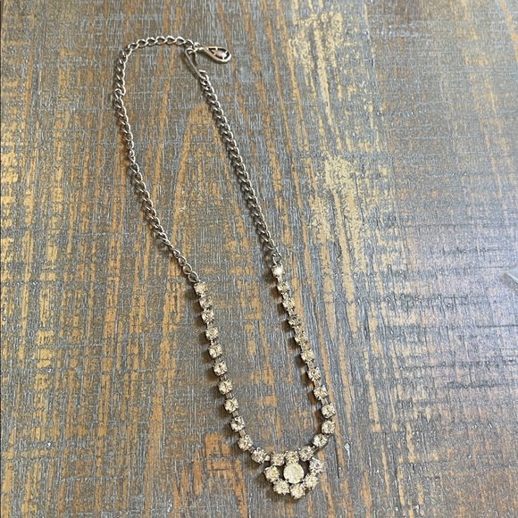 1950’s Crystal Rhinestone Art Deco Statement Choker Necklace - Picture 5 of 6